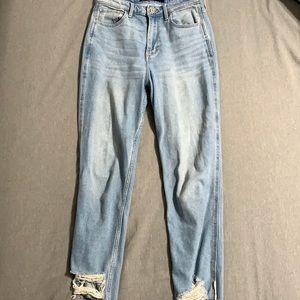 Hollister high rise, light blue, mom jeans